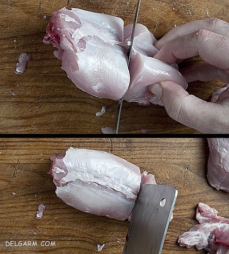 طرز تهیه عصاره پای مرغ + روش قطعه کردن و پاک کردن مرغ