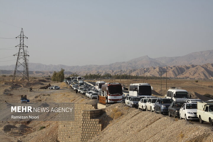 ترافیک سنگین در جاده ایلام - مهران